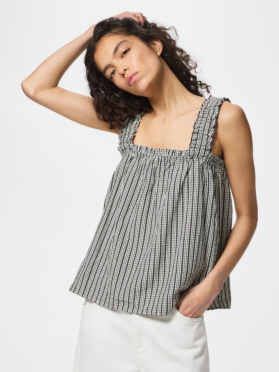 Carousel image - PCABRIELLE  STRAP TOP, Black | 1