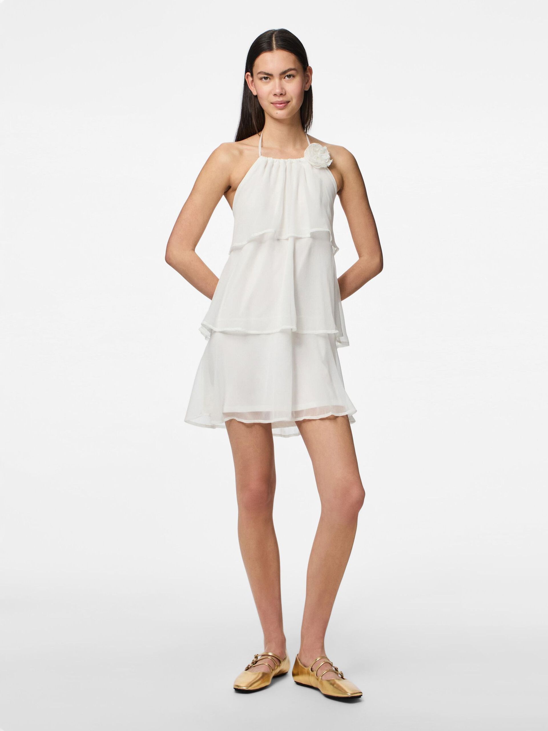 Carousel image - PCCLARA SHORT DRESS, Bright White | 3