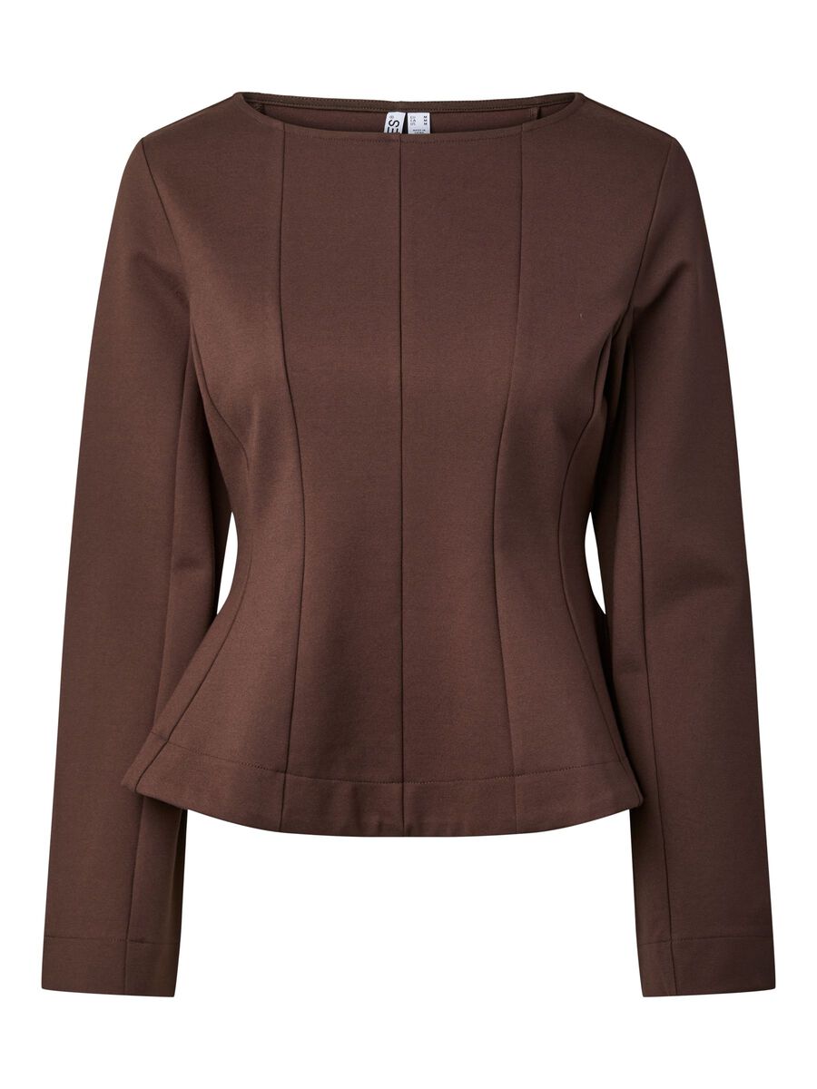 Carousel image - PCGUNHILD BOATNECK BLOUSE, Hot Fudge | 5