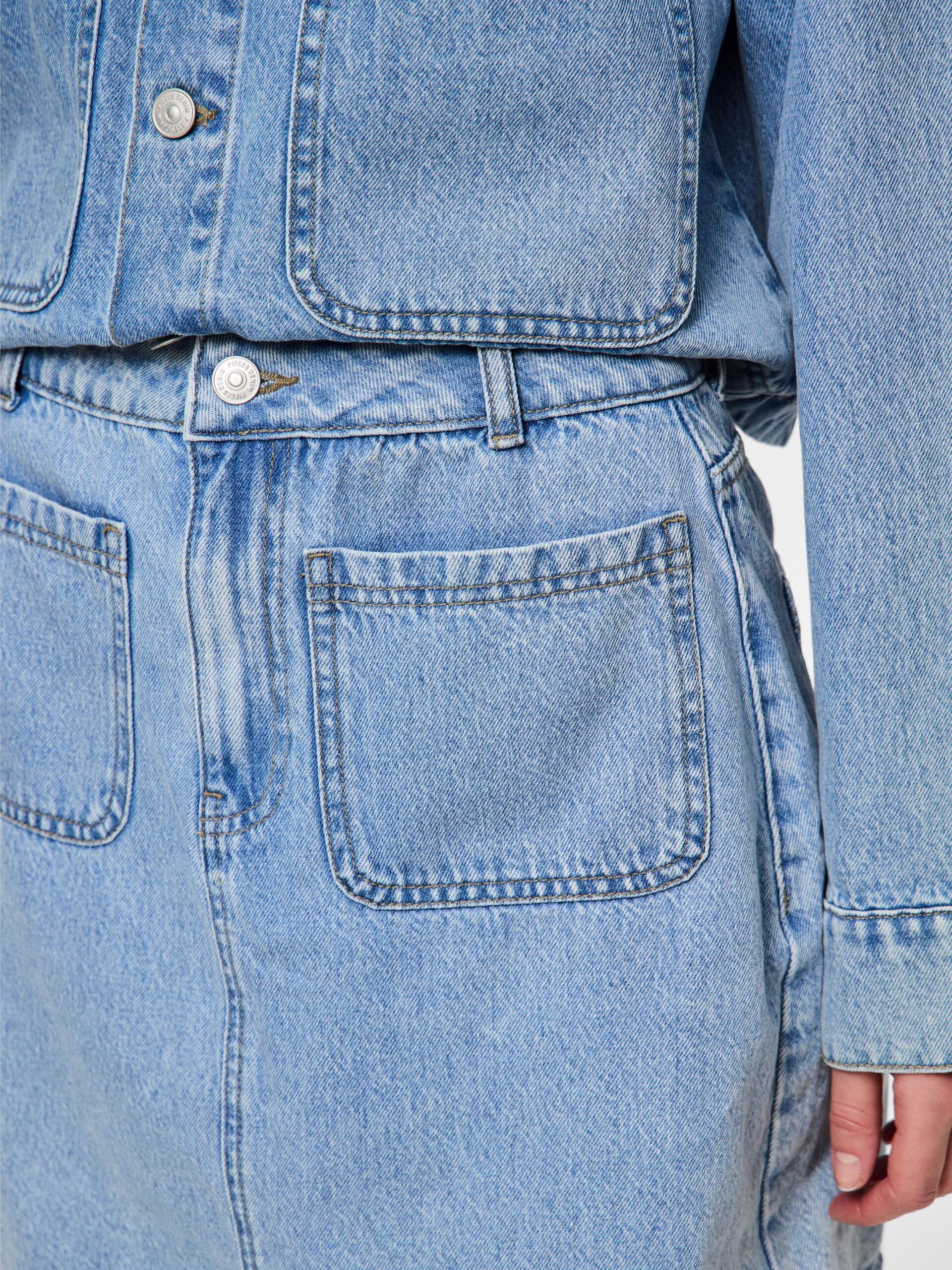Carousel image - PCSKY HW MINI DENIM SKIRT, Light Blue Denim | 4