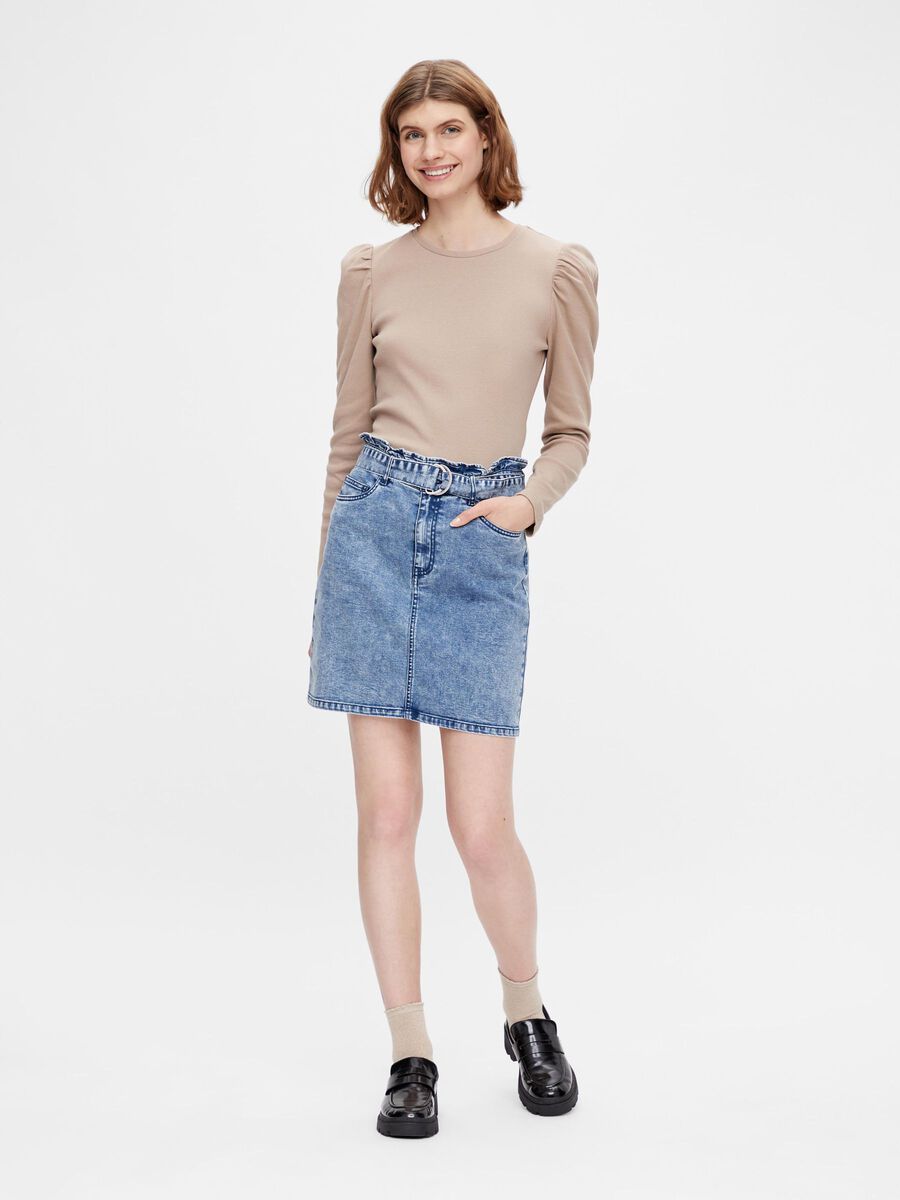 Carousel image - PCEDANA DENIM ROK, Medium Blue Denim | 3