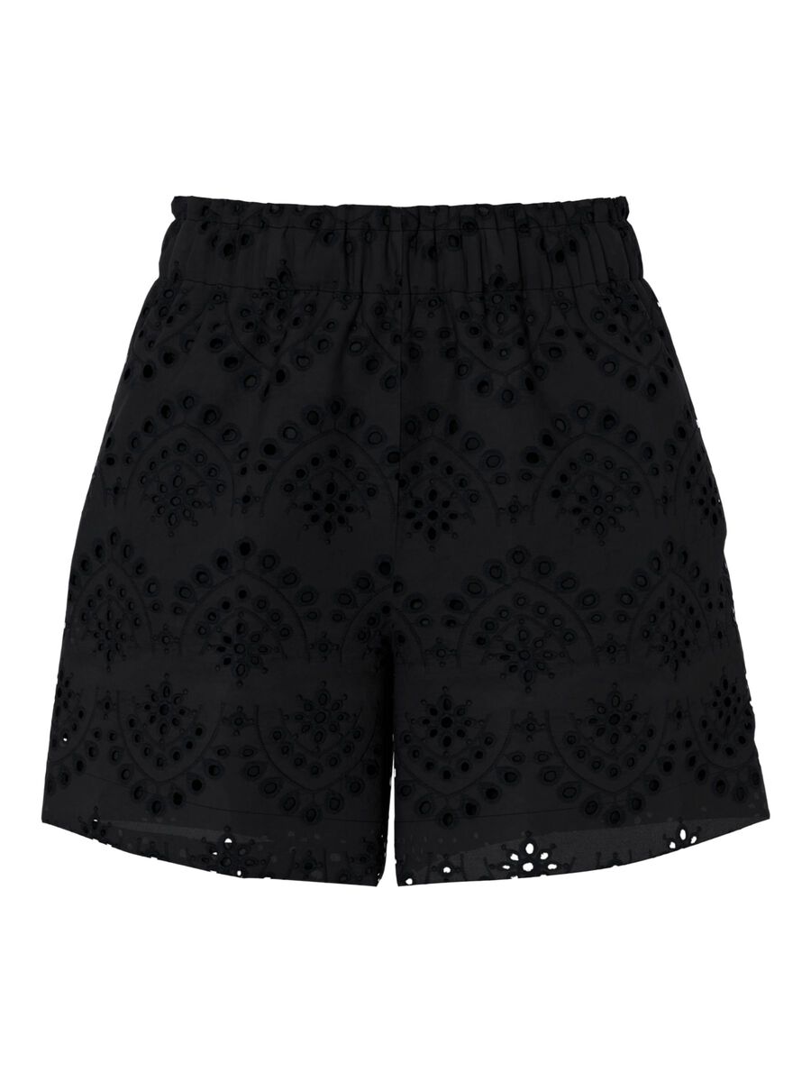 Carousel image - PCVILDE BRODERIE ANGLAISE SHORTS, Black | 5
