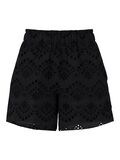 Product image thumbnail - PCVILDE BRODERIE ANGLAISE SHORTS, Black | 5