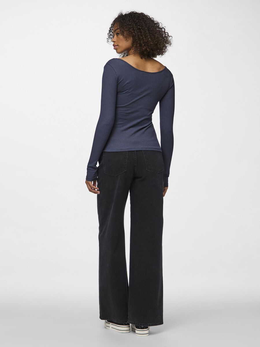 Carousel image - PCKITTE T-SHIRT MET LANGE MOUWEN, Ombre Blue | 2