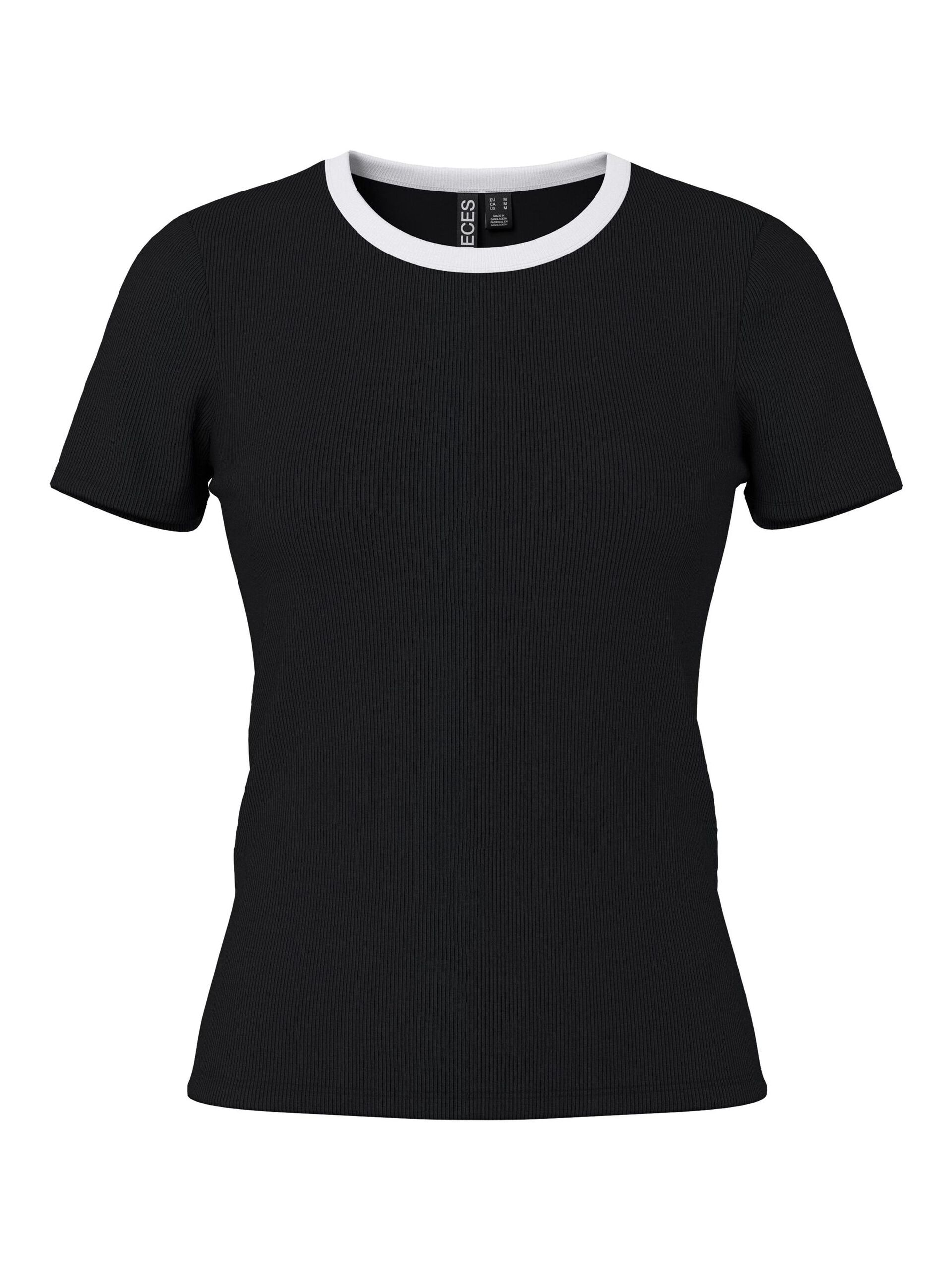 Carousel image - PCMAY RIBBED T-SHIRT, Black | 5
