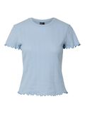 Product image thumbnail - PCMARIE POINTELLE T-SHIRT, Cashmere Blue | 5