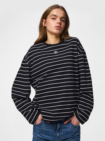 Pieces PCSADIE BARREL LONG-SLEEVED T-SHIRT, Black, highres - 17168727_Black_1323239_003.jpg