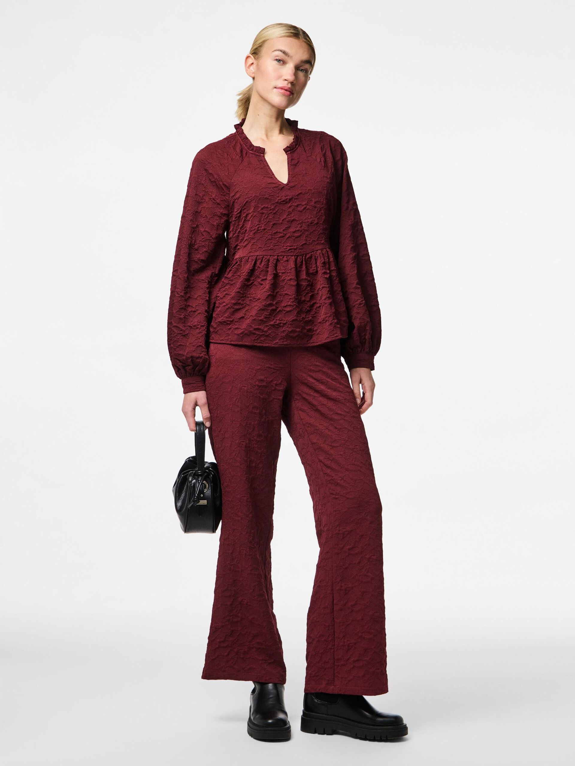 Carousel image - PCNALANI BLOUSE À MANCHES LONGUES, Tawny Port | 5