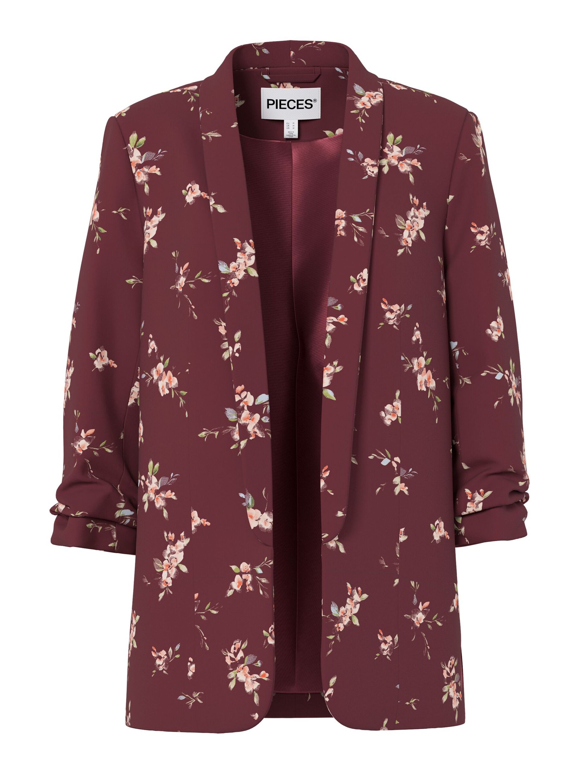 Carousel image - PCBOSELLA 3/4 PRINTED BLAZER, Tawny Port | 5