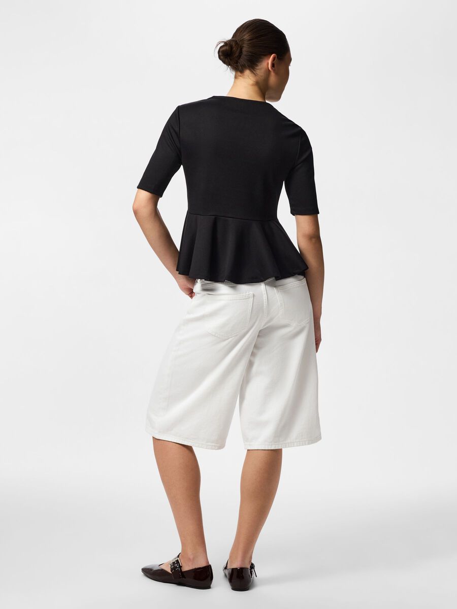 Product carousel image - PCALISA PEPLUM BLOUSE, Black | 2