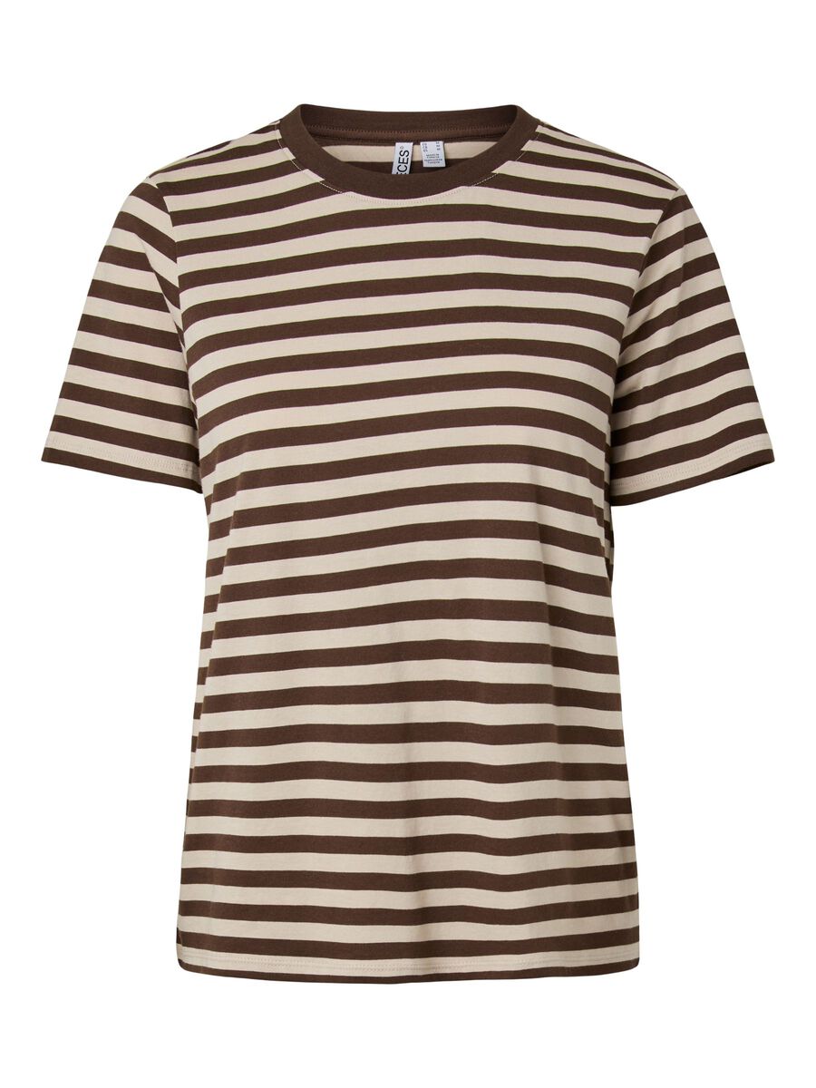 Product carousel image - PCRIA STRIPED T-SHIRT, Hot Fudge | 2