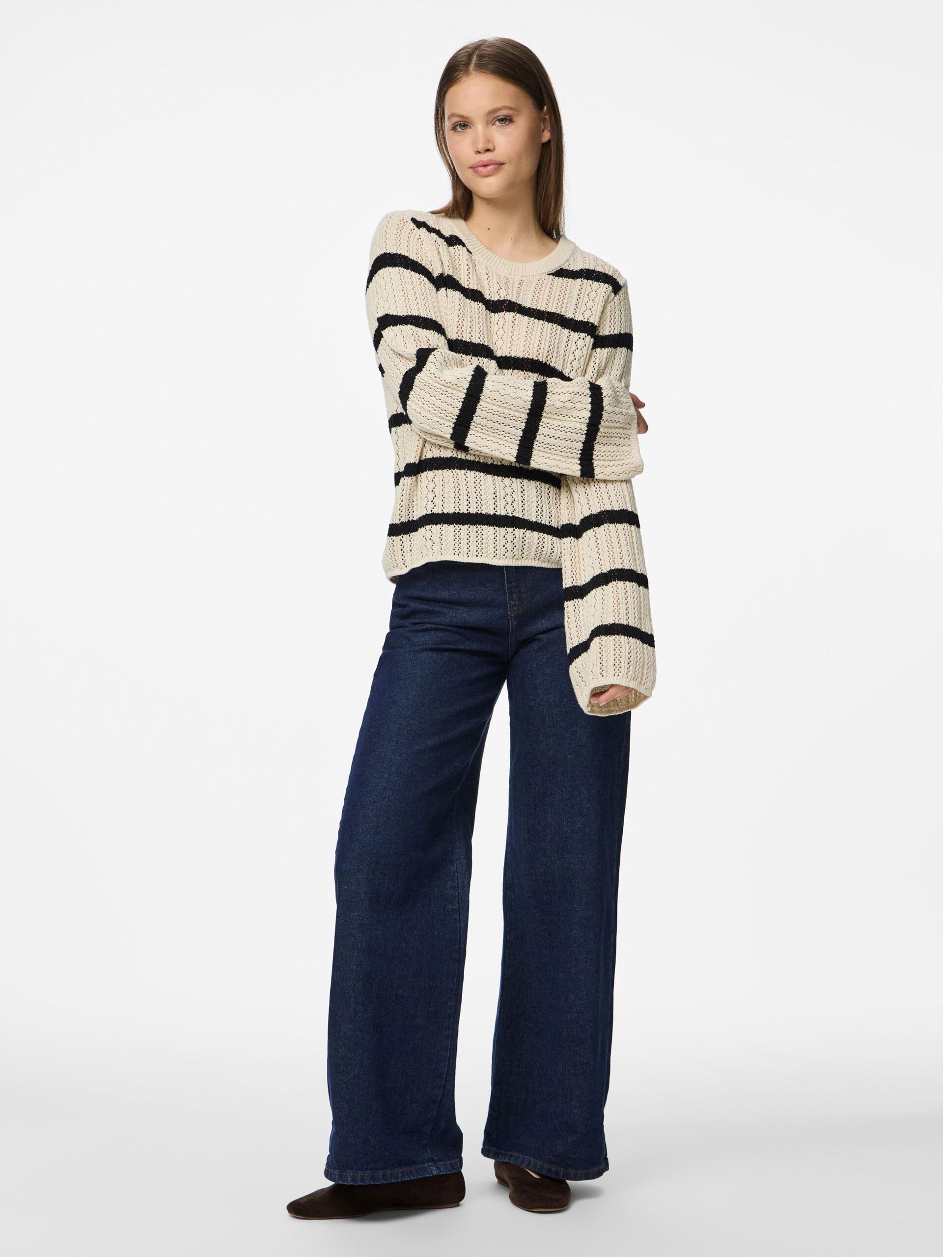 Carousel image - PCNUKA KNITTED PULLOVER, Birch | 3