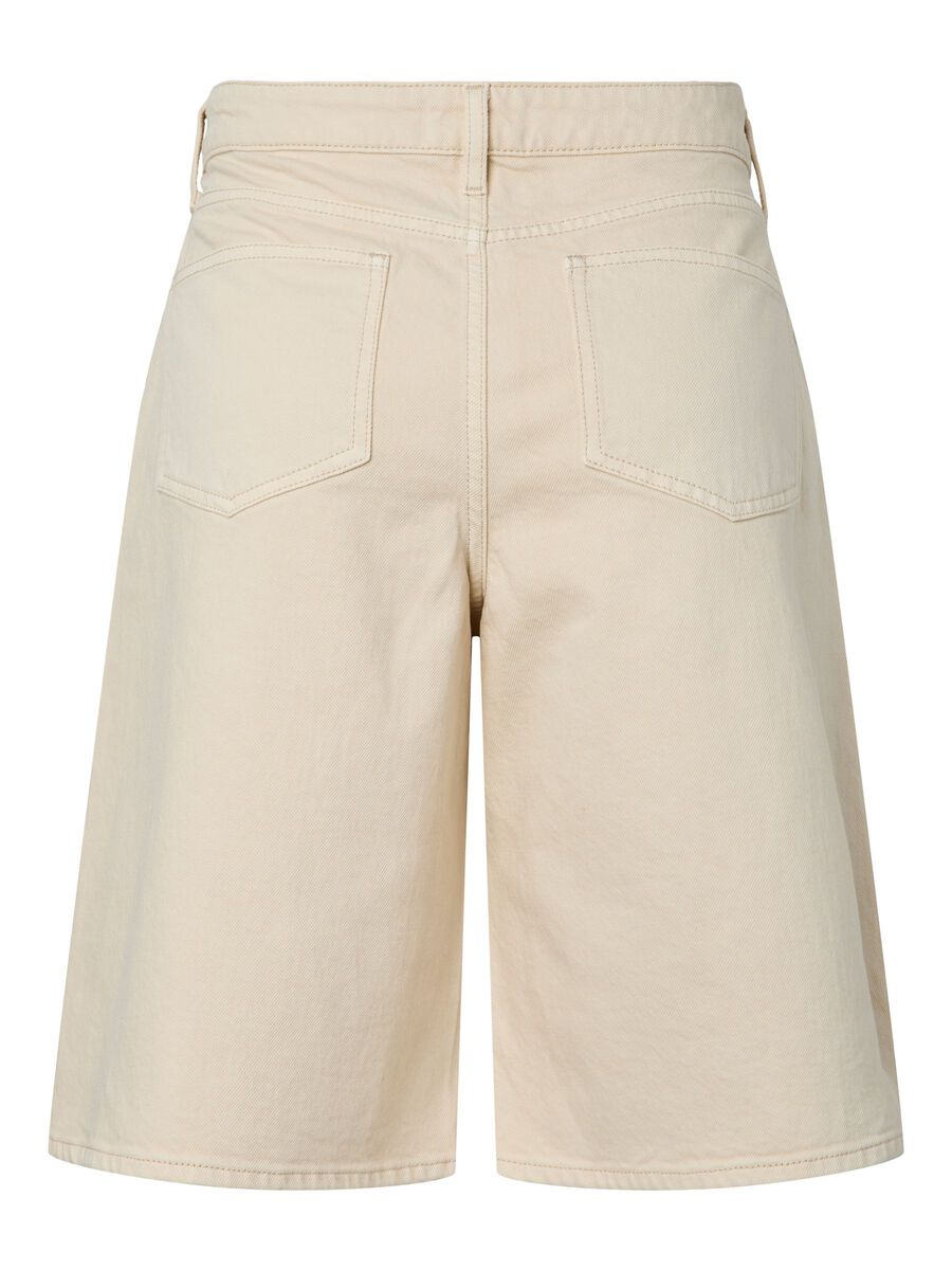 Product carousel image - PCGRACE MW LONG DENIM SHORTS, Ecru | 2