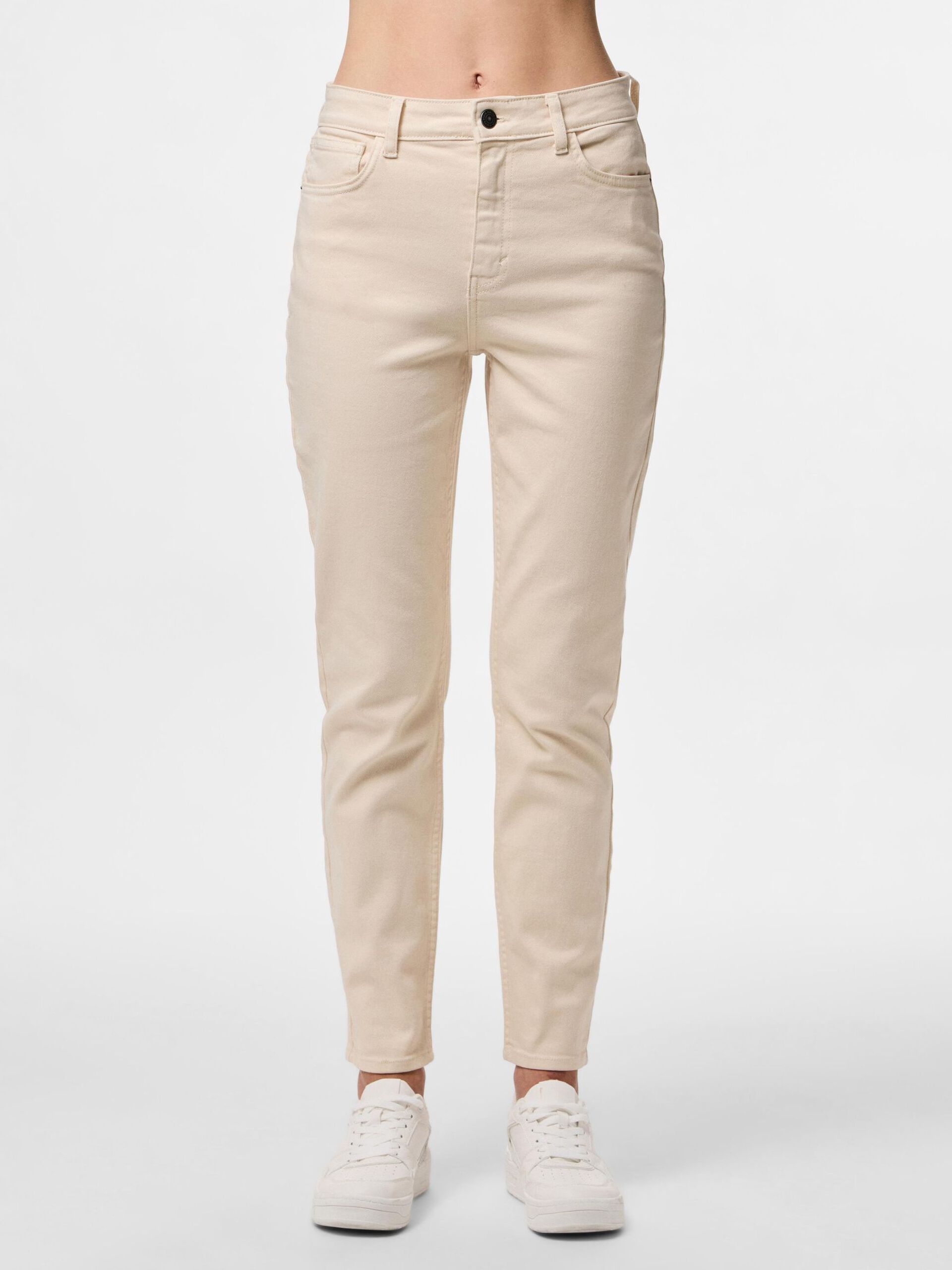 Carousel image - PCBELLA HW ANKEL MOM JEANS, Whitecap Gray | 3