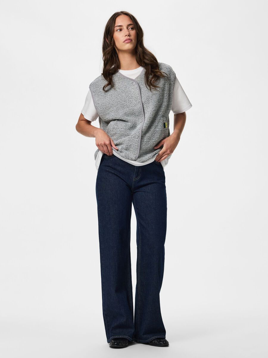 Carousel image 3 PCKATTY TEDDY  GILET, Medium Grey Melange