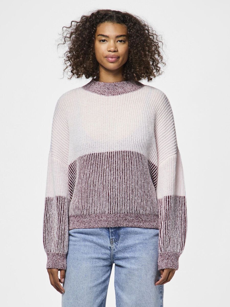 Carousel image - PCNELLA KNITTED JUMPER, Tawny Port | 1