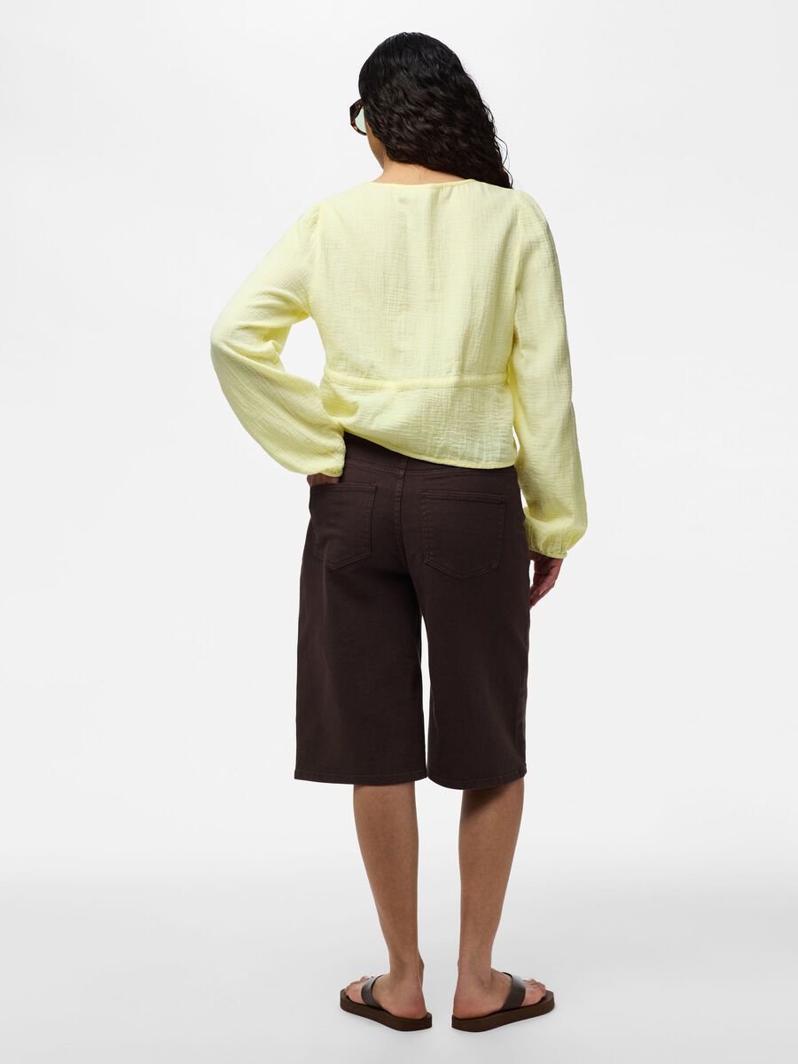 Product carousel image - PCSASTINA MUSSELIN LONG SLEEVED TOP, French Vanilla | 2