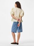 Product image thumbnail - PCJOLLY TIE PUFF SLEEVED TOP, French Vanilla | 2