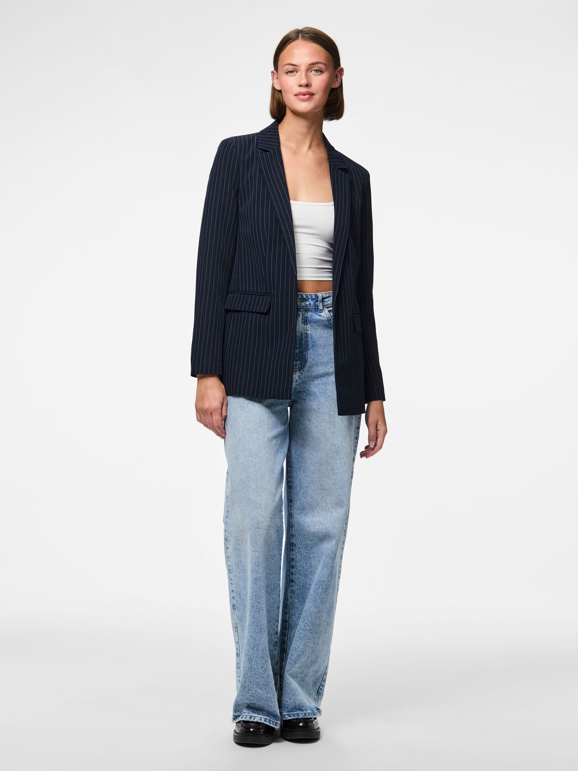 Carousel image - PCBOZZY GESTREIFT BLAZER, Sky Captain | 5