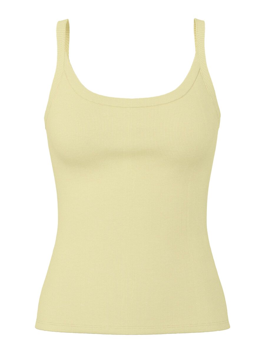 Product carousel image - PCMAY RIBBED STRAP TOP, French Vanilla | 2