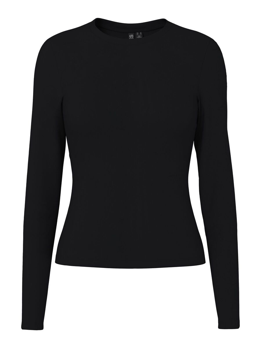 Product carousel image - PCLULA TOP MED LANGE ÆRMER, Black | 1