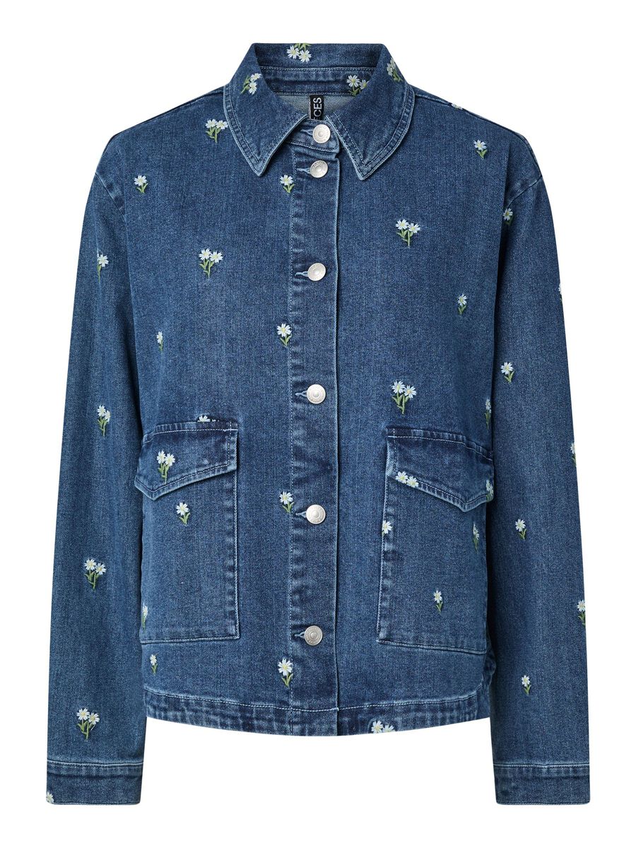 Product carousel image - PCFLORA  DENIM SHIRT, Medium Blue Denim | 1