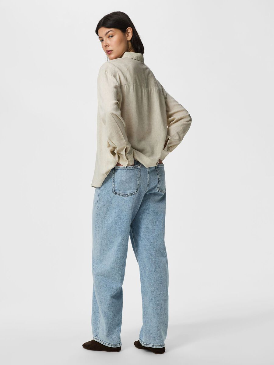 Product carousel image - PCPIA LINEN BLEND SHIRT, Birch | 2