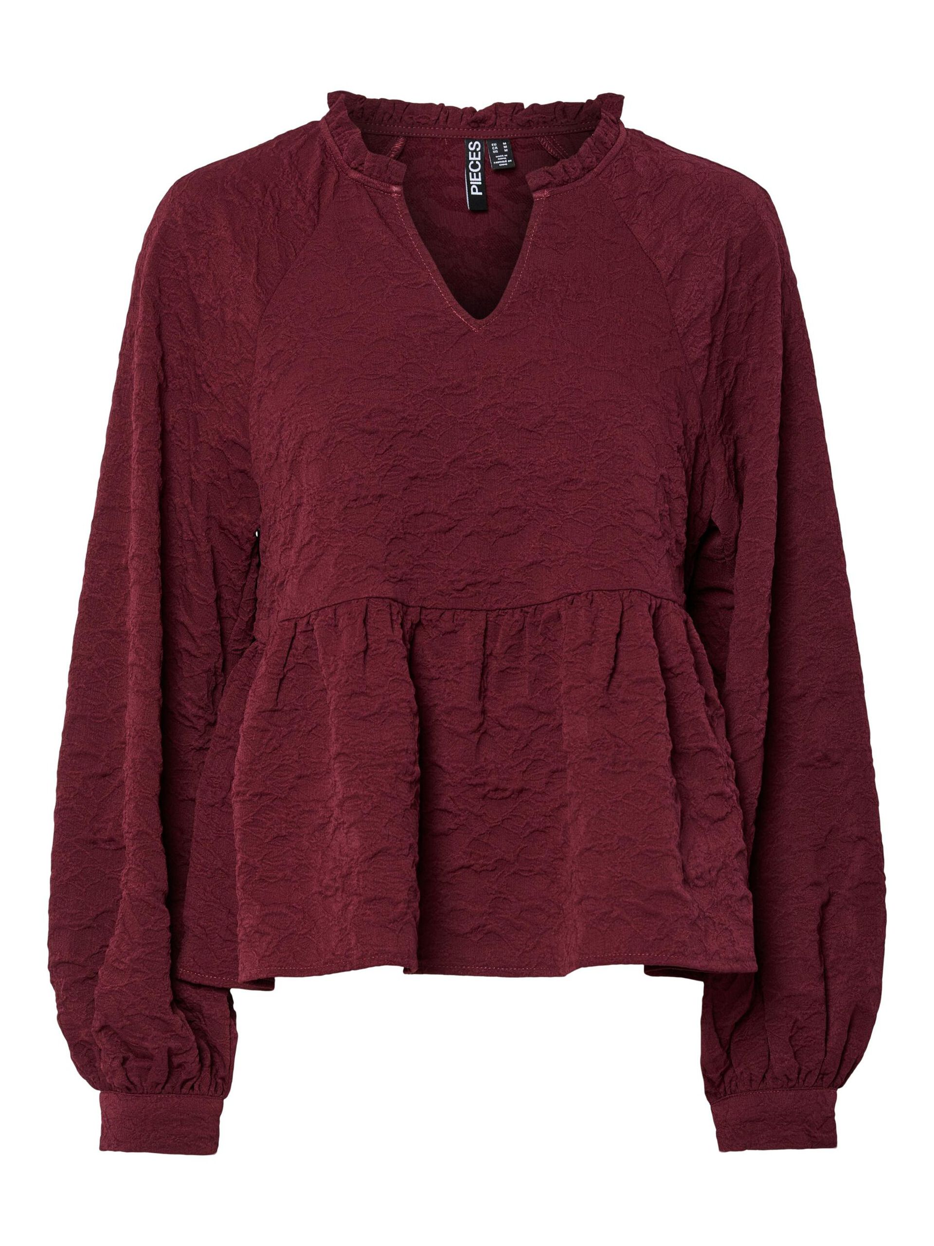 Carousel image - PCNALANI BLOUSE À MANCHES LONGUES, Tawny Port | 6