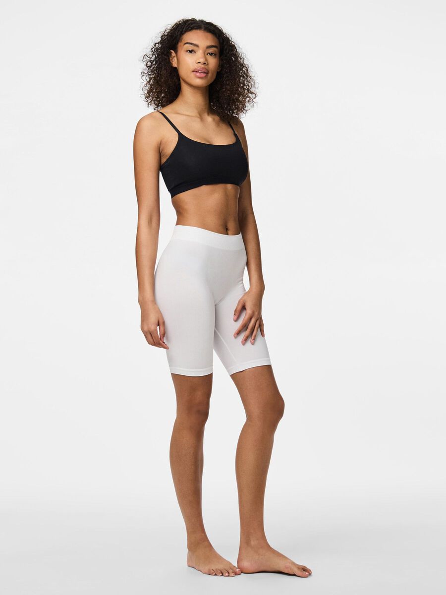 Carousel image - PCLONDON NYLON BIKE SHORTS, Bright White | 3