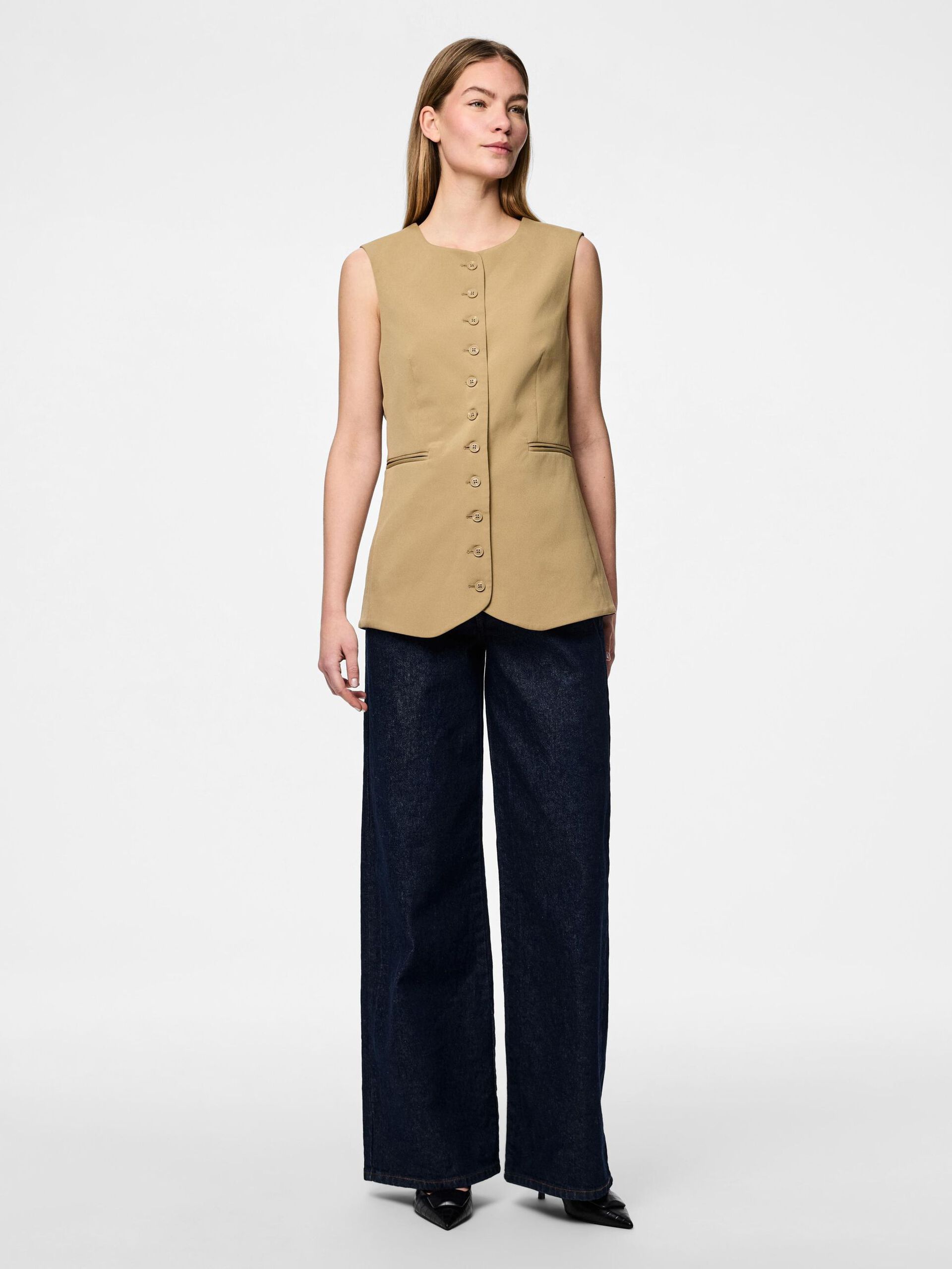 Carousel image - PCTEMPRE LONG VEST, Elmwood | 3