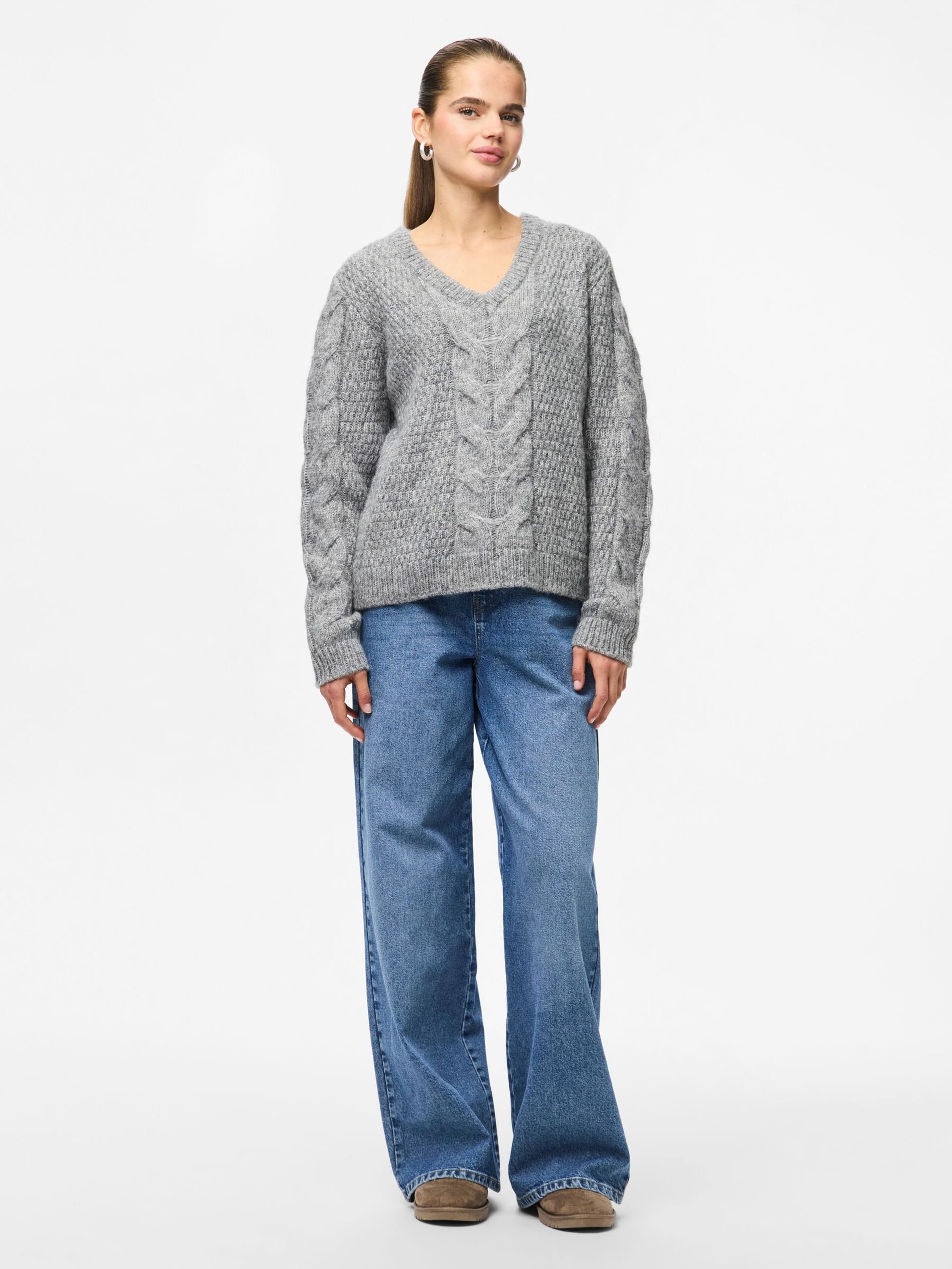 Carousel image - PCNINA PULLOVER, Medium Grey Melange | 3