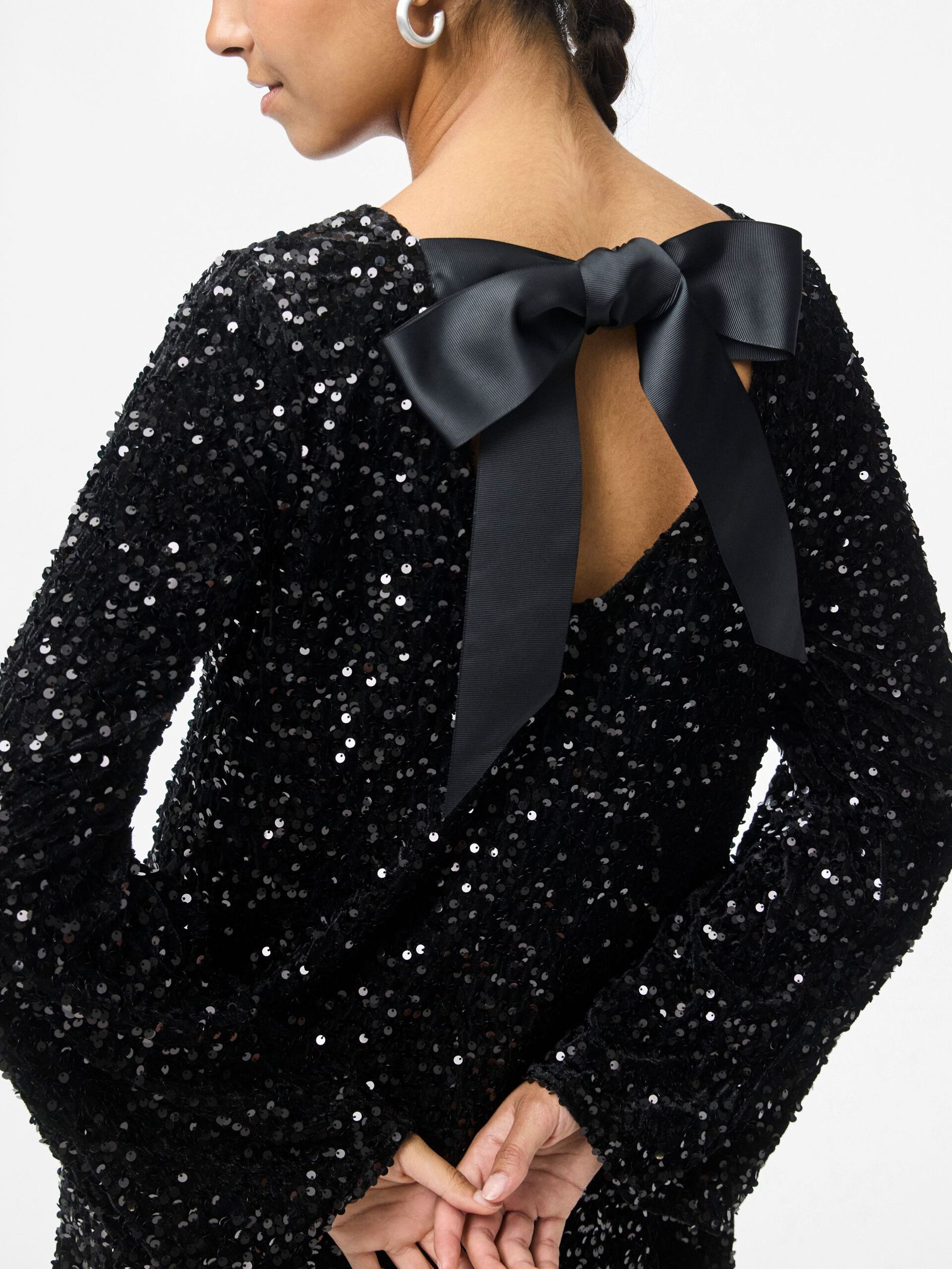 Carousel image - PCKAM SEQUIN MINI DRESS, Black | 4