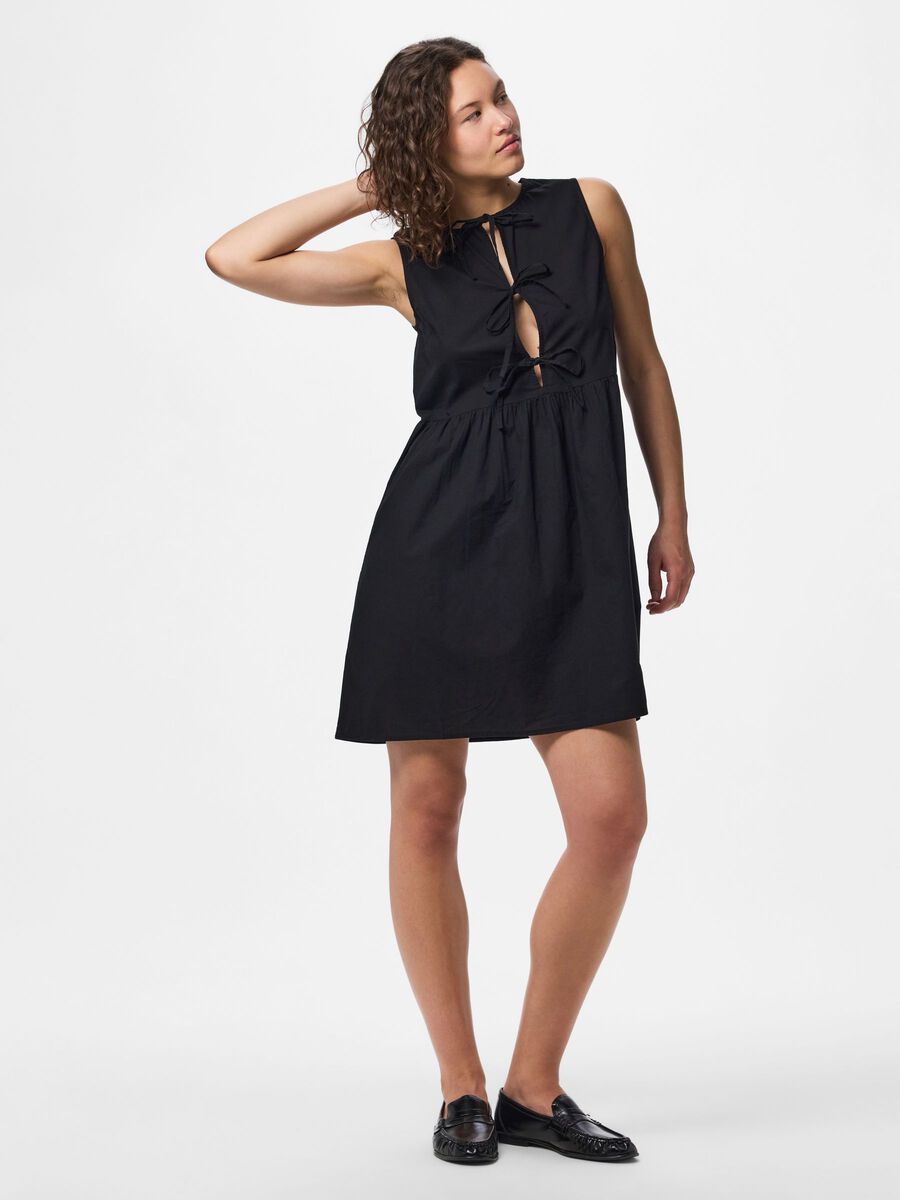 Product carousel image - PCJOLLY TIE  MINI DRESS, Black | 1
