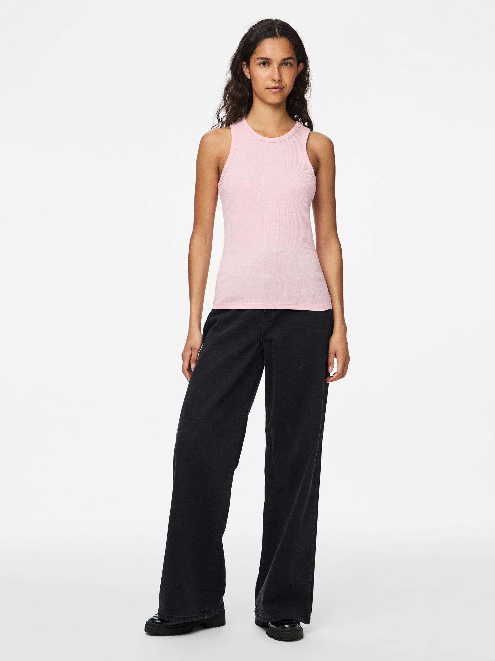 Carousel image - PCRUKA GERIPPTES TANKTOP, Roseate Spoonbill | 3