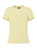 Product image thumbnail - PCNICCA RIBBET T-SHIRT, French Vanilla | 1
