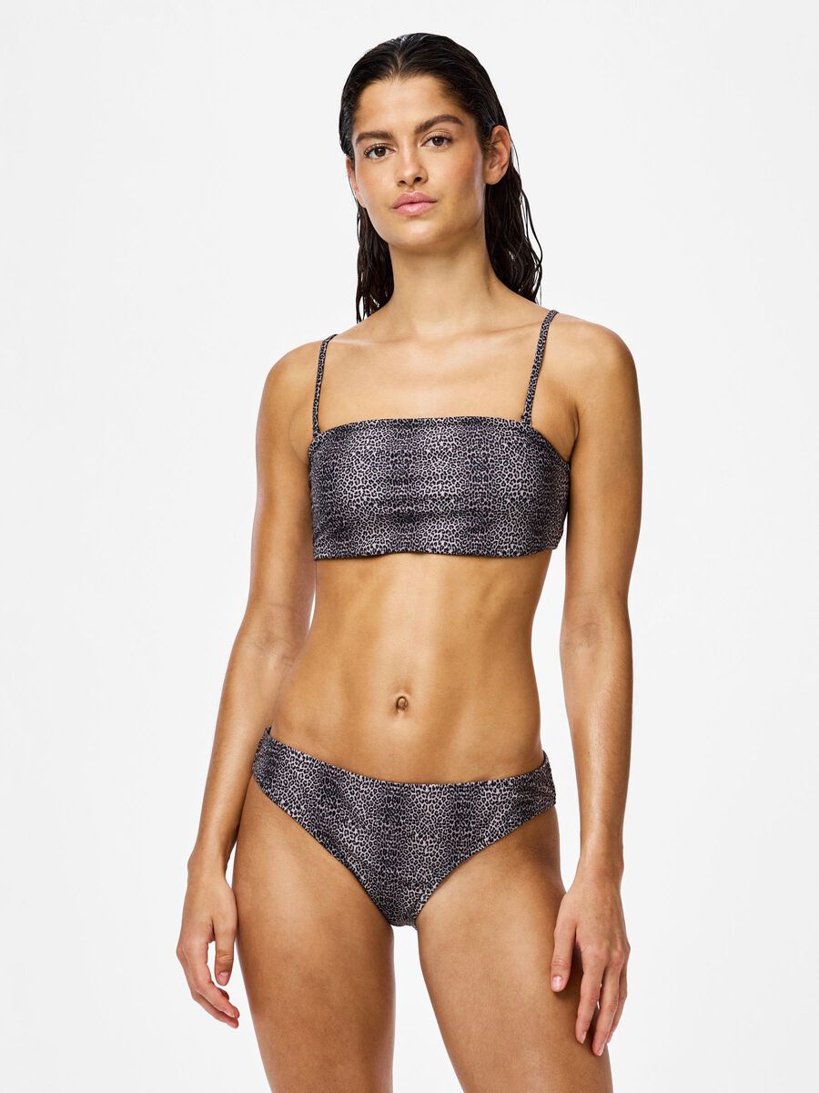 Product carousel image - PCBAOMI BIKINI DETACH STRAP BANDEAU TOP, Black | 1