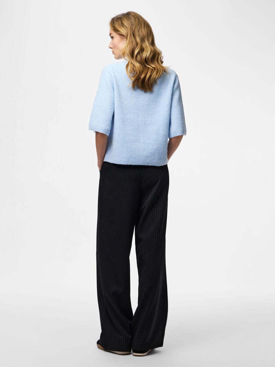 Product carousel image - PCSILLY KORTE MOUWEN GEBREID VEST, Cashmere Blue | 2