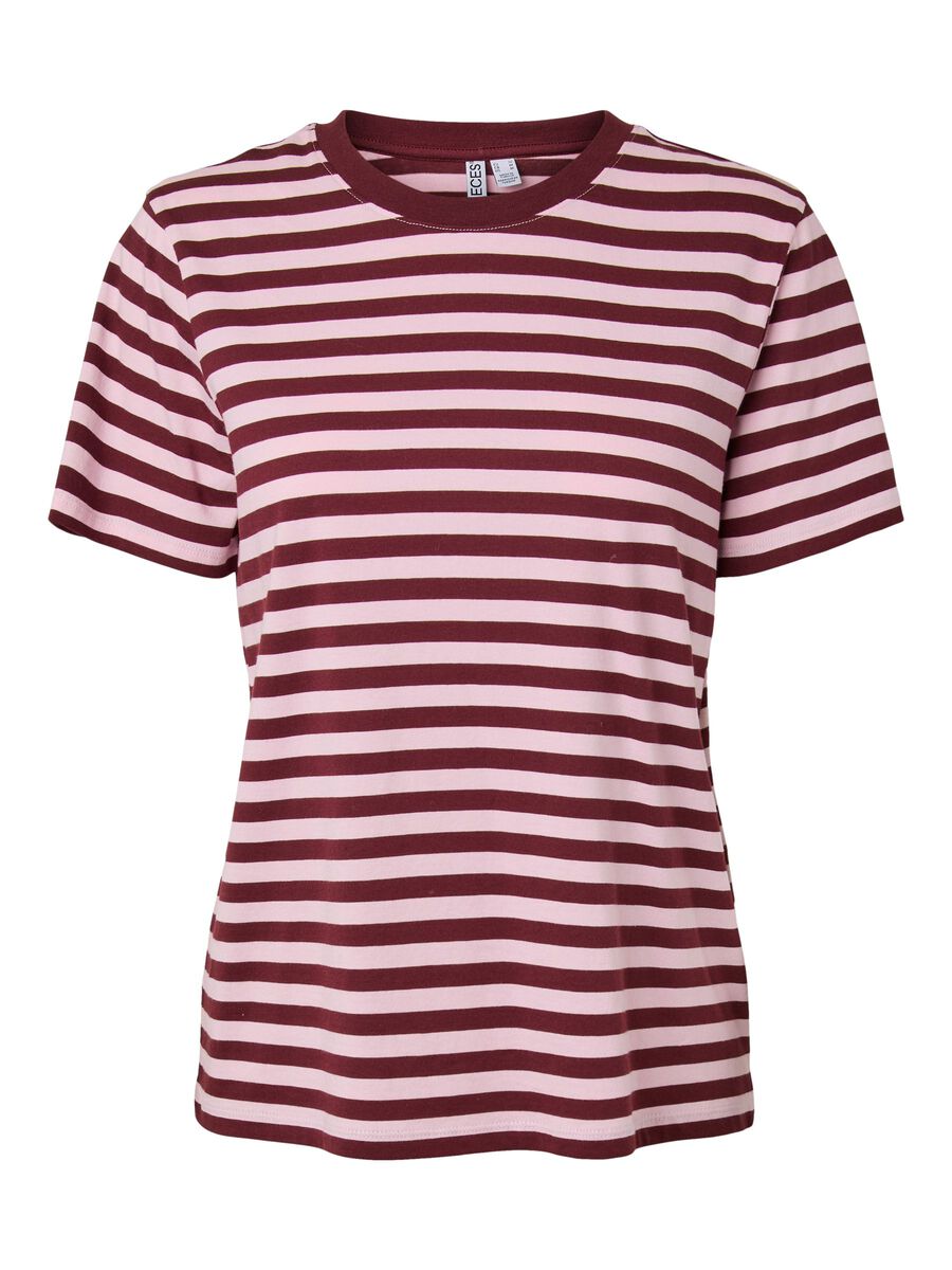 Product carousel image - PCRIA STRIPED T-SHIRT, Tawny Port | 2