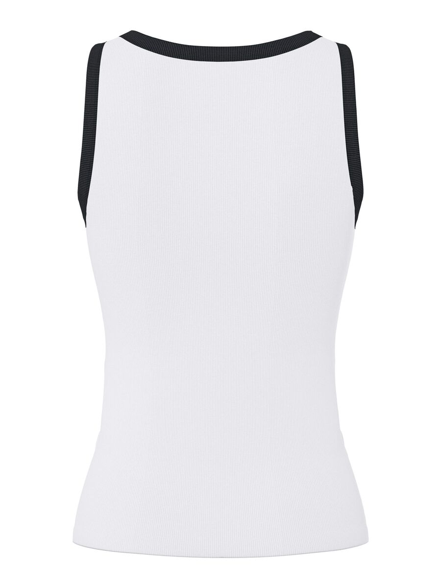 Carousel image - PCMAY RIBBED TANK TOP, Bright White | 2
