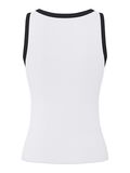 Product image thumbnail - PCMAY RIBBED TANK TOP, Bright White | 2