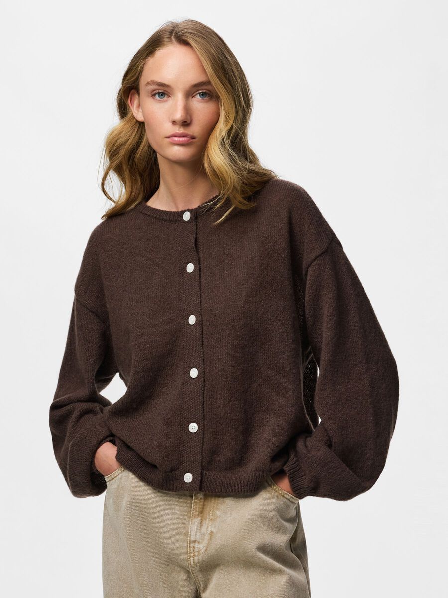 Carousel image - PCIDA KNITTED CARDIGAN, Hot Fudge | 1