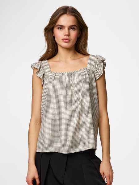 Pieces PCPIA LINEN BLEND SLEEVELESS TOP, Birch, highres - 17154740_Birch_1235739_003.jpg