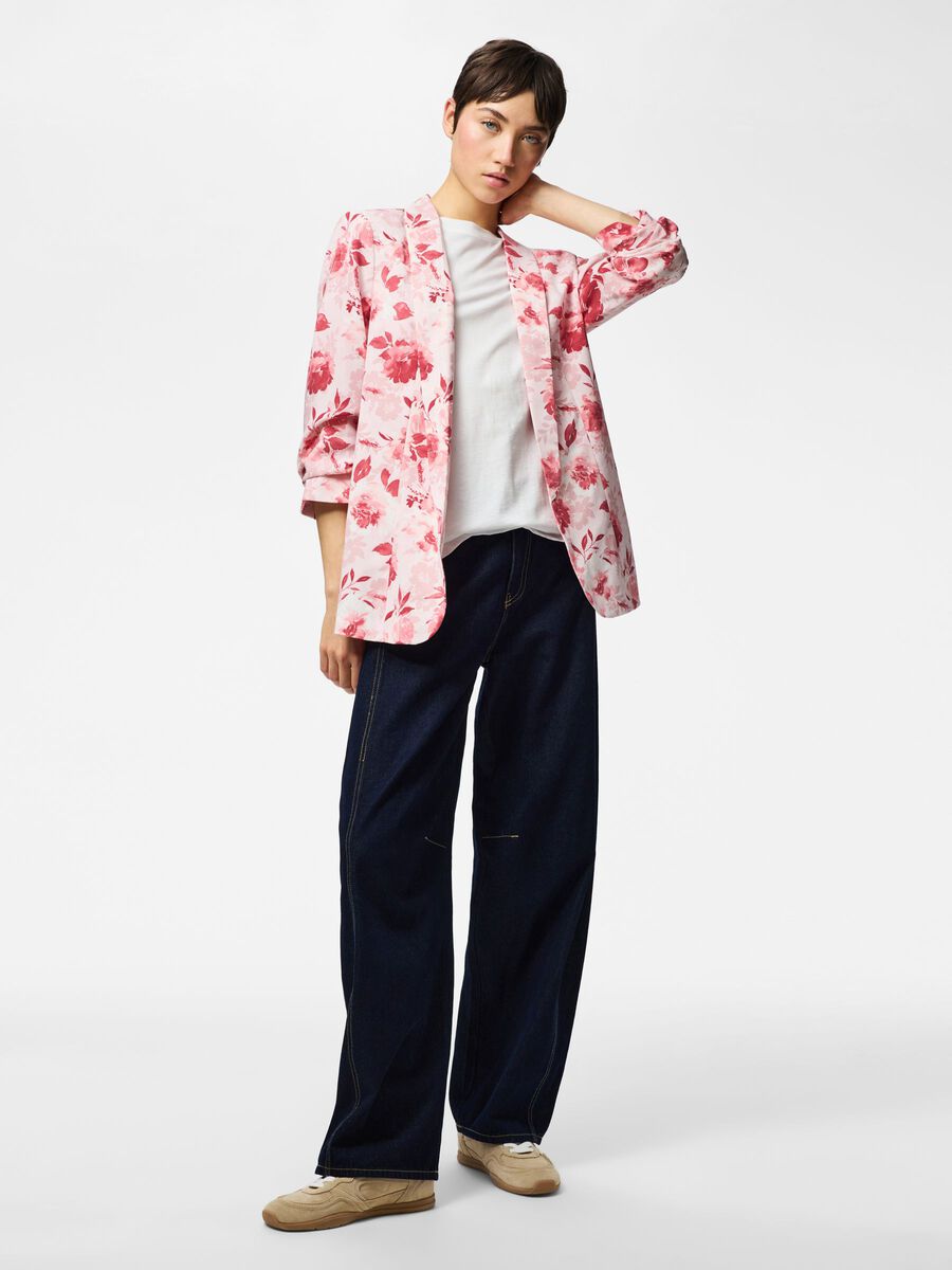 Carousel image - PCBOSELLA 3/4-ARM PRINT BLAZER, Cloud Dancer | 3
