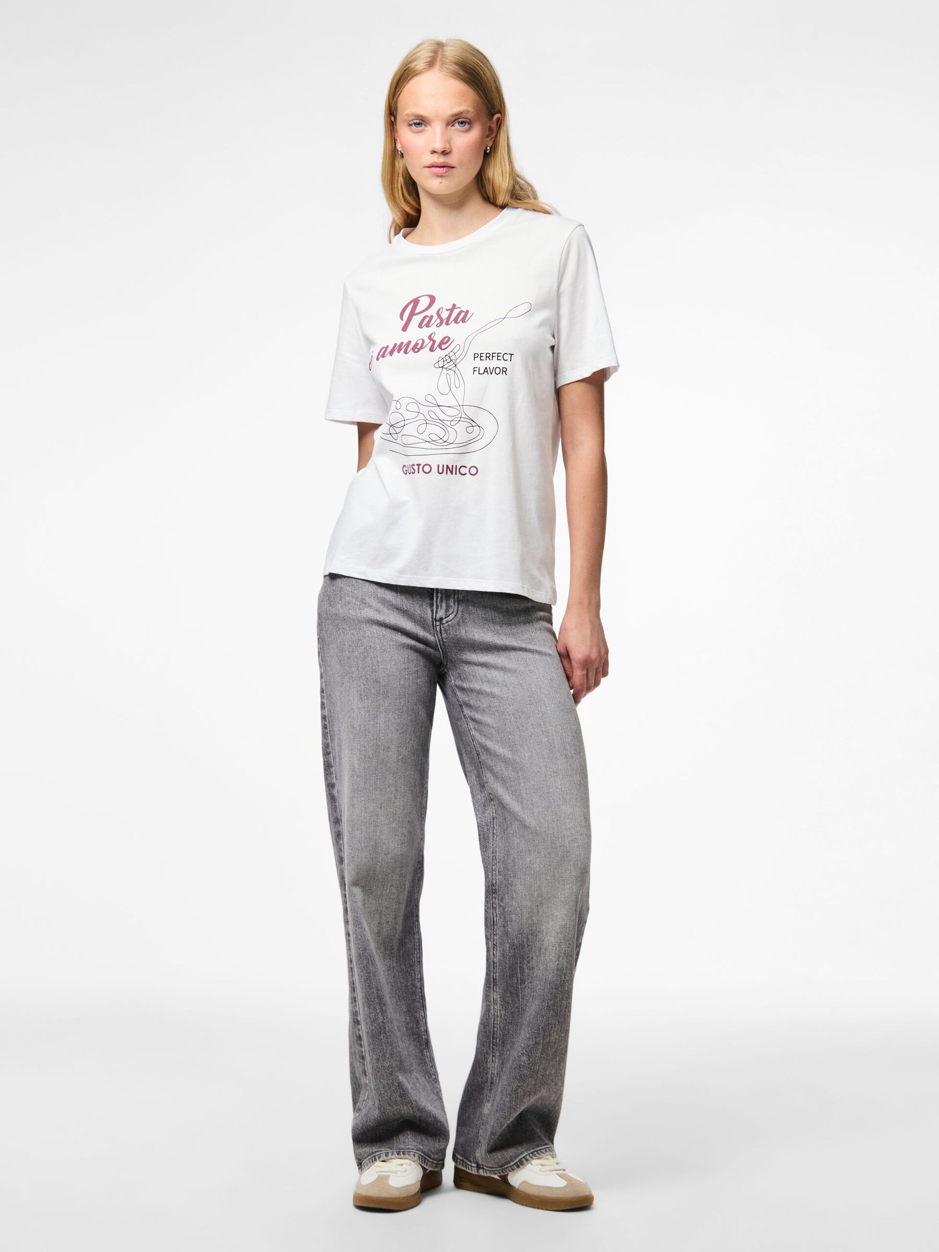 Carousel image - PCJILLIANE PRINT T-SHIRT, Bright White | 3