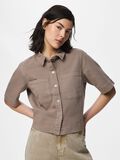 Product image thumbnail - PCSALUME  SHORT SLEEVED SHIRT, Taupe Gray | 1