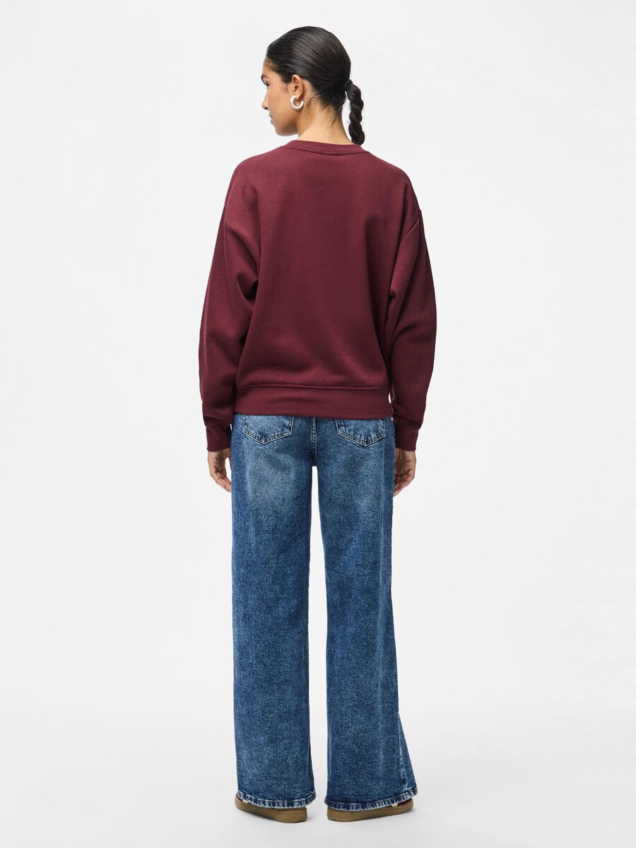Carousel image - PCCHILLI LOOSE FIT SWEATSHIRT, Tawny Port | 2