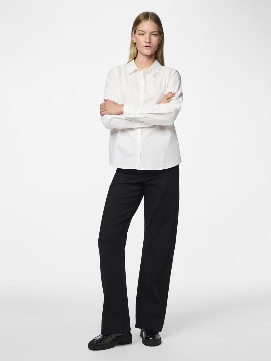 Carousel image - PCIRENA SOLID SHIRT, Bright White | 3