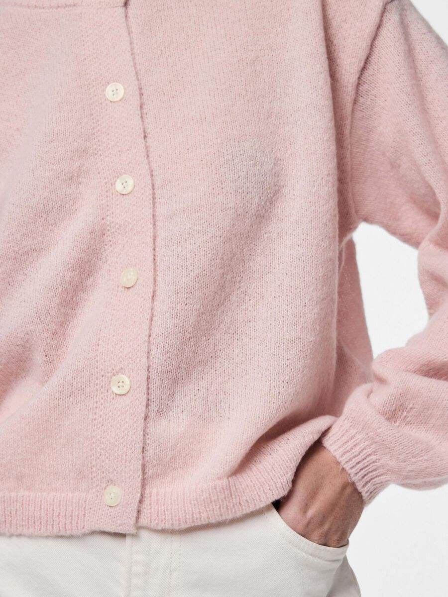Carousel image - PCIDA STRIKKET CARDIGAN, Roseate Spoonbill | 4