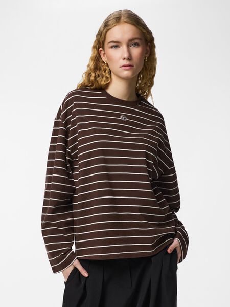 Pieces PCSADIE BARREL LONG-SLEEVED T-SHIRT, Hot Fudge, highres - 17168727_HotFudge_1323239_003.jpg