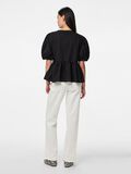 Product image thumbnail - PCJOLLY STRIK TOP MET POFMOUWEN, Black | 2